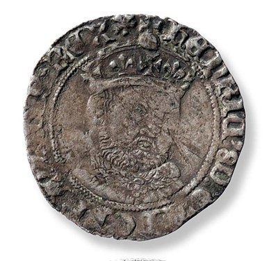 Lot 7 - Henry VIII Groat, facing bust type, 3rd coinage, Bristol Mint, 3rd bust, rev. MM WS (initials...