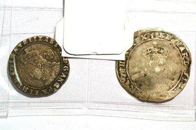 Lot 8 - Edward VI Shilling 1549, base silver, 2nd period, Canterbury Mint, MM t, obv. EDWARD VI DG AGL...