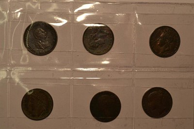 Lot 18 - Miscellaneous Lot including: a collection of English copper & bronze coins, William III to QEII...