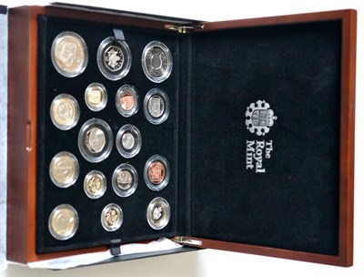 Lot 38 - RM 'Premium' Proof Set 2013, 15 coins comprising: £5 ('Coronation'), 4 x £2 ('Guinea',...