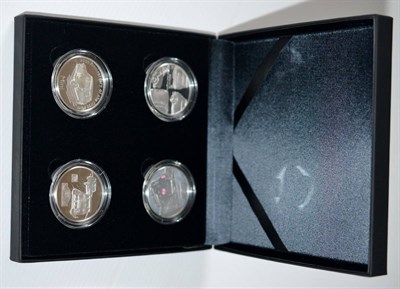 Lot 50 - Alderney, a Set of 4 x Silver Proof £5 2009 commemorating the '50th Anniversary of the...
