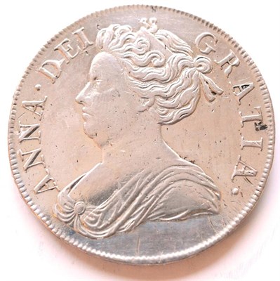 Lot 70 - Anne Crown 1713 DVODECIMO, third draped bust, roses & plumes; minor contact marks, sometime...