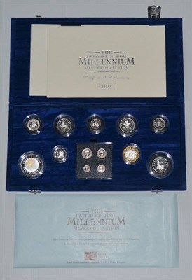 Lot 101 - Millennium Silver Proof Set 2000,' a set of 13 x sterling silver proof coins comprising: £5,...