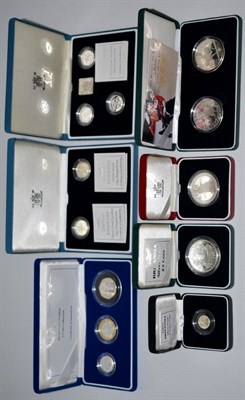 Lot 108 - Miscellaneous UK Silver Proofs & Silver Proof Sets comprising: 3-coin piedfort set 2003...