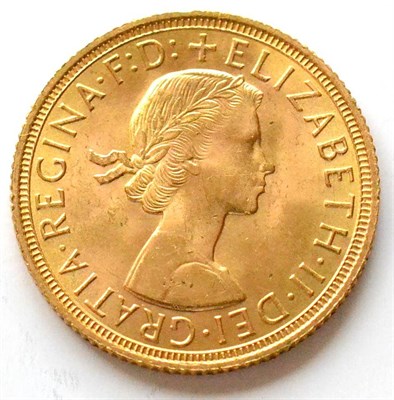 Lot 113 - Sovereign 1958, minor contact marks EF