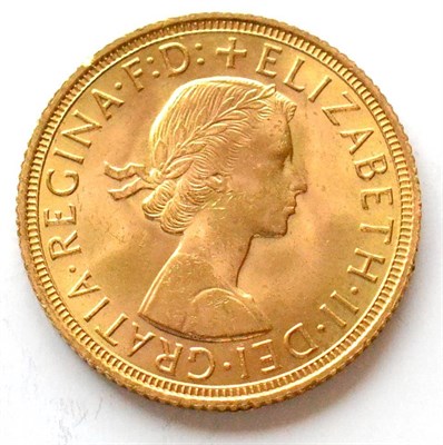 Lot 114 - Sovereign 1958, obv. contact marks on bust o/wise EF