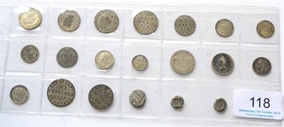 Lot 118 - 15 x 19th Century European Silver Coins comprising: 9 x German States: Prussia Silber Groschen...