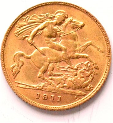 Lot 128 - Half Sovereign 1911, minor contact marks AVF