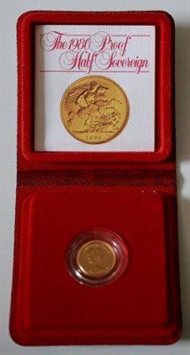 Lot 129 - Proof Half Sovereign 1980, with cert, in wallet of issue, FDC