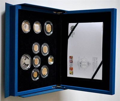 Lot 153 - Queen's Diamond Jubilee Silver Proof Set 2012 comprising: £5, 2 x £2 'Charles Dickens' &...