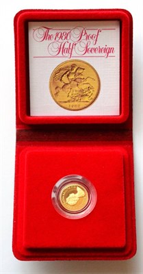 Lot 172 - Proof Half Sovereign 1980, with cert, in wallet of issue, FDC