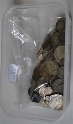 Lot 198 - 137 x Foreign Silver Coins, gross weight 500g, various countries: Europe, USA,  British...