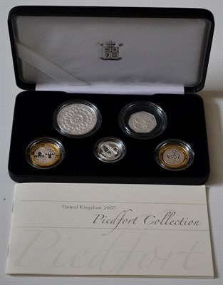 Lot 200 - RM Silver Proof Piedfort Set 2007  comprising: £5 'Diamond Wedding,' 2 x £2 'Abolition of...