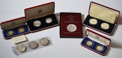 Lot 202 - 4 x Foreign Silver Proof Sets comprising: Iceland 2-coin set: 1000 & 500 kronur 1974 '1100th...