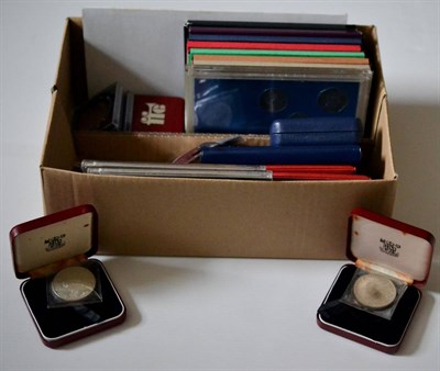 Lot 216 - Miscellaneous Lot including: 7 x UK proof sets 1970 to 1976 inclusive, in CofI,  most with...