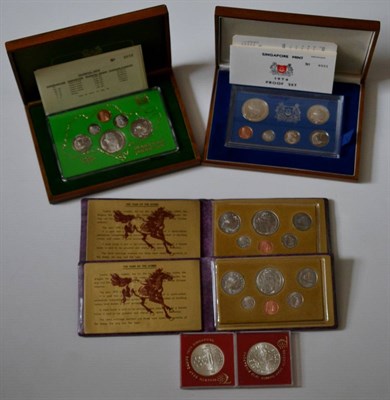 Lot 217 - Singapore, 2 x Proof Sets 1974 low mintage (1500 sets) & 1976, each 6 coins 1 cent to 1 dollar,...