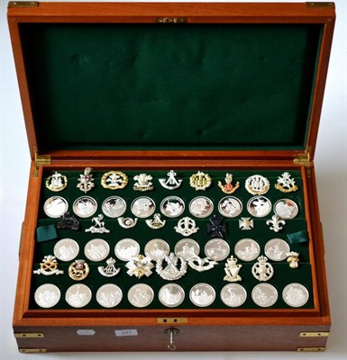 Lot 247 - A Complete Set of 52 x Proof Silver Medals 'Great British Regiments,' issued to commemorate 'The 52