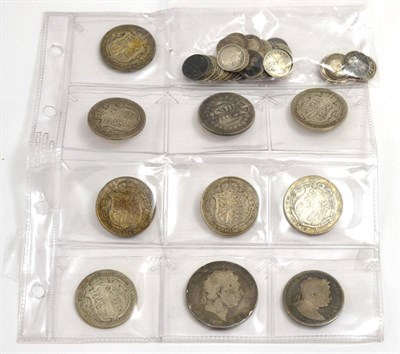 Lot 150A - Miscellaneous English Silver Coins comprising: 40 x silver threepences, all George V except one...