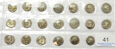 Lot 41 - Roman Republic, a Collection of 20 x Silver Denarii, spanning the period 150 BC to 55 BC, all...