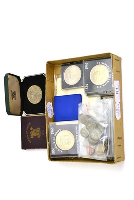 Lot 61 - Miscellaneous English & Foreign Coins comprising: £0.65 face value pre-47 silver, 26 x...