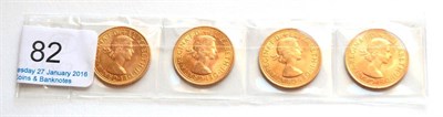 Lot 82 - 4 x Sovereigns: 1962, 1963, 1964 & 1965 AEF