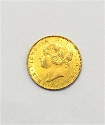 Lot 160 - Newfoundland Gold 2 dollars 1865, 3.32g, ,917 gold, a few trivial hairlines o/wise VF or+