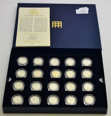 Lot 185 - A Collection of 20 x Silver Proof £1 Coins comprising: 1983, 1984, 1987, 1988, 1995 - 2007...