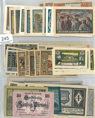 Lot 245 - Germany, 64 x Emergency Issue Notes: Notgeld (several in sets of different denominations),...