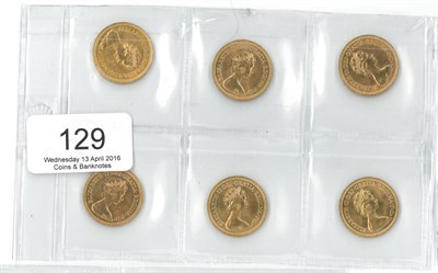 Lot 129 - 6 x Sovereigns: 1974, 1976, 1978, 1979, 1980 & 1981 AEF to EF or+