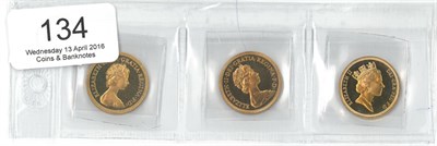 Lot 134 - 3 x Proof Sovereigns: 1980, 1981 & 1988 AFDC to FDC