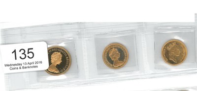 Lot 135 - Proof Sovereign 1979 & 2 x Proof Half Sovereigns 1984 & 1985 AFDC to FDC