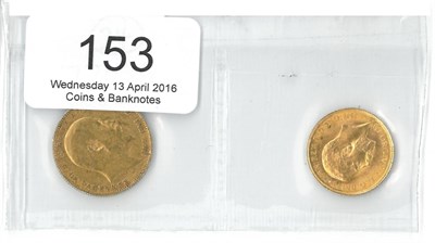 Lot 153 - Sovereign 1903P contact marks Fine & half sovereign 1914 VF