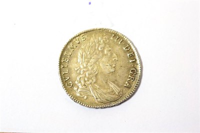 Lot 161 - William III Halfcrown 1698 DECIMO, first bust, large shields; very good edge & trivial contact...