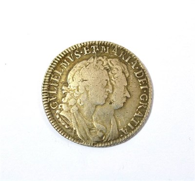 Lot 165 - William & Mary Shilling 1693, flecking & minor metal flaws, scratches in obv. field, good edge;...