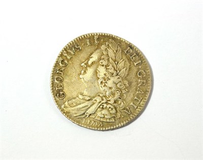 Lot 174 - George II Halfcrown 1746 LIMA, trivial obv. contact marks, good edge, lightly toned with underlying