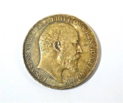 Lot 178 - Edward VII Crown 1902 minor contact marks/rim imperfections; obv. blue/gold tone, rev. mottled...