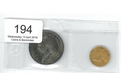 Lot 194 - Victoria, Half Sovereign 1894, contact marks & small attempted piercing at obv. centre o/wise...