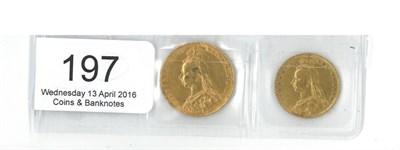 Lot 197 - Victoria, Sovereign 1892 AVF & Half Sovereign 1892 Fine/AVF