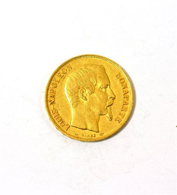 Lot 207 - France, Gold 20 Francs 1852A, obv. bust of Napoleon III, 6.42g, .900 gold; minor contact marks...