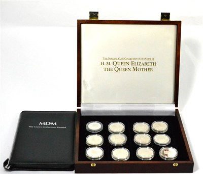 Lot 223 - 12 x Sterling Silver Proofs, honouring the Queen Mother; issued by the Channel Islands &...