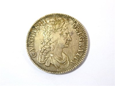 Lot 227 - Charles II Crown 1671 V.TERTIO, third bust; scratches on bust & obv. field & corrosion deposits...