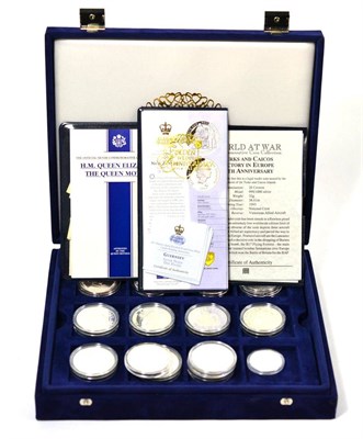 Lot 239 - 27 x UK & Commonwealth Commemorative Silver Proof Coins comprising: 8 x 'Golden Wedding' 1997:...