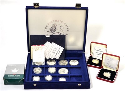 Lot 241 - 9 x UK Silver Proof Coins comprising: 2 x £5: 1993 & 1996; 4 x £2: 1995(x2), 1996 & 1997...