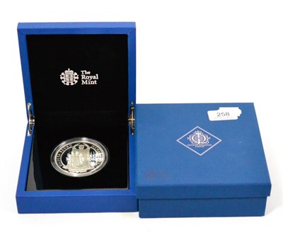 Lot 258 - Diamond Jubilee Silver Proof £10,' 65mm, 156g (5oz) .999 silver; obv & rev designs by Ian...