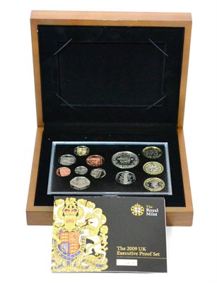 Lot 263 - Executive' Proof Set 2009 comprising 12 coins: £1, 50p, 20p, 10p, 5p, 2p & 1p together with...