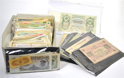 Lot 295 - An Accumulation of 750+ Foreign Banknotes, all loose; various countries Europe, South America,...