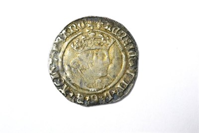 Lot 2 - Henry VIII Groat, 2nd coinage, Laker profile bust D, MM lis, obv. hEnRIC VIII D G R AGL Z...