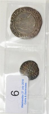 Lot 6 - 2 x English Hammered Coins comprising: Edward I penny , Bristol Mint, well struck, blue/gold...