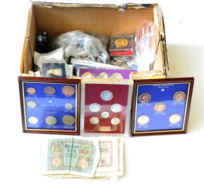 Lot 19 - Miscellaneous Lot comprising: proof set 1970 (no outer packaging), 27 x CuNi crowns: 1965(x6),...