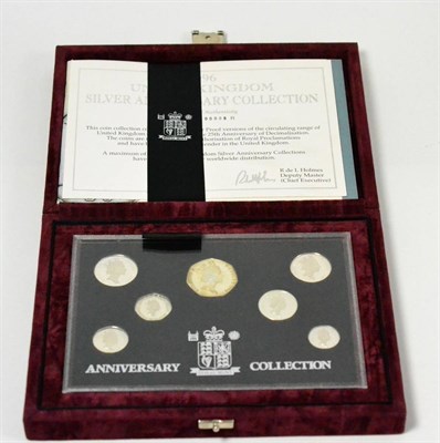 Lot 32 - '25th Anniversary of Decimalisation 1996,' a 7- coin silver proof set comprising £1, 50p,...